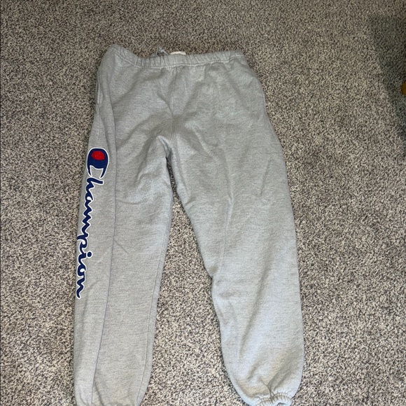 Champion Men’s  Light Gray Joggers with Logo - Picture 1 of 6